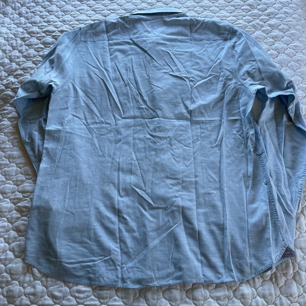 Ted Baker London Light Blue Button Down Size 6 (XXL) - Picture 2 of 6